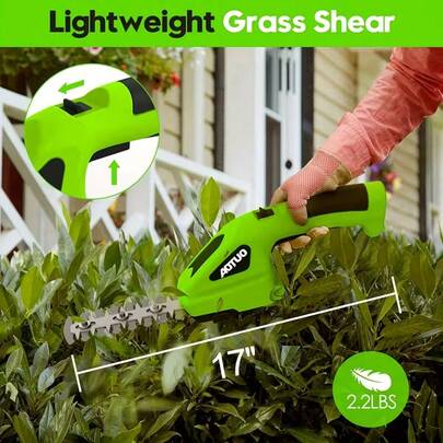 1pc Cordless Electric Hedge Trimmer & Grass Shears - 7.2V Handheld Whacker With 2000mAh Rechargeable Battery, Adjustable Comb Teeth For Efficient Cutting, Includes Charging Cable - Ideal For Garden Lawn Maintenance