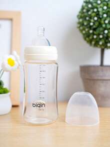 1pc Baby Wide-Mouth Glass Milk Bottle, Multiple Capacity, Anti-Colic, Suitable For Feeding Milk Powder - Multicolor - View 11