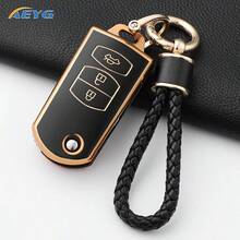 For Demio 2 3 5 6 M3 M5 M6 CX-5 CX7 CX9 RX8 MX5 MPV 2 3 Buttons TPU Shell Fob Holder Car Flip Key Case Cover Keyless - C - View 8