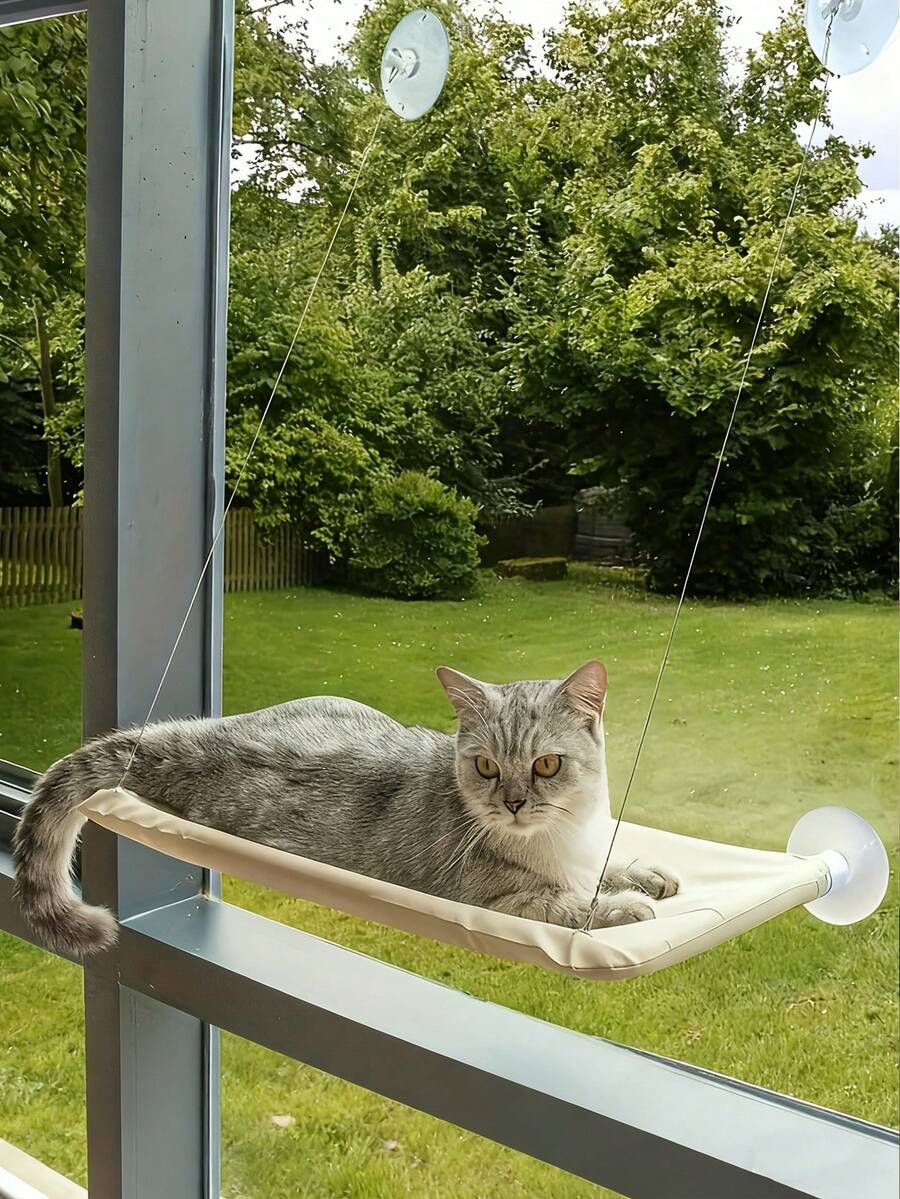 Cat Hammock, Suction Cup Hanging Cat Bed, Foldable Window Perch, Pet Supplies