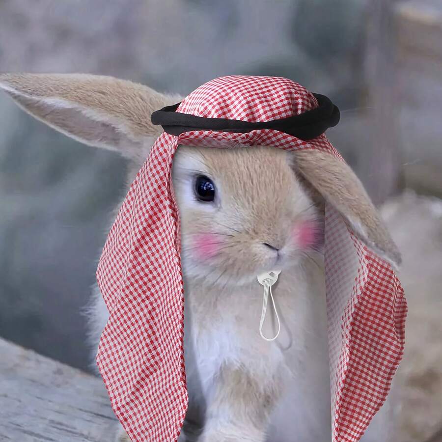1 Set Funny Pet Costume Accessories, This Hat And Scarf Set Is Suitable For Parties, Cosplay And Photography. It Is Designed For Medium Cats, Small Rabbits And Small Dogs, But Not Suitable For Pets Weighing Over 33 Lbs. - Multicolor - View 1