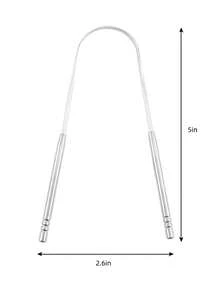 Raspador de lengua minimalista de acero inoxidable, portátil - Plateado - Ver 6