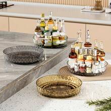 360° Rotating Makeup Organizer Tray, Multi-Functional Desktop Storage Box, Large Capacity Visible Bathroom Shelf, Kitchen Spice Rack, Foyer Fragrance Holder - 360° Rotating Kitchen & Bathroom Storage And Organizer, Round Turntable - Multi-Purpose Plastic Rotating Tray, Spice Rack Organizer, Suitable For Bathroom, Kitchen, Vanity - Lipstick, Cosmetics, Skincare, Spice Organizer - View 9