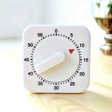 1pc Mechanical Kitchen Timer With Ticking Sound And Visual Alert - 60 Minute Timer, Suitable For Chefs, Baking, Boiling, Stewing - ABS Material Timer, Suitable For Stove, Microwave Use (No Cord), Please Refer To Instructions For Use - White - View 4