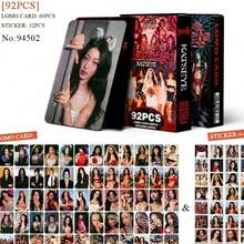 92 piezas Juego de tarjetas fotográficas KATSEYE | Gabriela, Lana, Sophia, Manon, Yoonchae, Mei Tarjetas LOMO Mini y pegatinas | Colección de fans de ídolos de K-POP de doble cara HD de la serie de álbumes talla grande recientes "TOXIC" y "Born To Shine", decoración de scrapbook y diario, mercancía musical, edición limitada de coleccionistas, regalo exclusivo de fans, 2026 - Multicolor - Ver 5