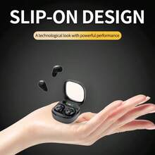 超迷你无线耳机，音乐和游戏必备，带麦克风，无线充电盒，男女通用 - 查看 3