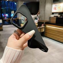 Ốp bảo vệ chống sốc bằng silicon lỏng màu đen, tương thích với iPhone 17/16 Pro Max/15/14/13 Plus - màu đen - Xem 5