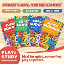 Sudoku Practice Book, 4 Difficulty Levels, Smooth Puzzles From Beginner To Advanced, Clear Format With Answer Key - Super Sudoku - View 5