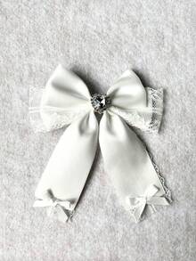 Schleifenspitze Schmetterling Kristall Herzförmige Brosche, süße Dekoration für Damenbekleidung, Hemden, Studentenaccessoires, Valentinstag Geschenk, Fest, Reise - Verschiedenfarbig - Übersicht 5