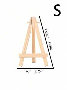 多功能木制迷你画架 - 松木三角支架，适用于艺术作品展示、手机和平板电脑 | 桌面支架 - 原木色 - 查看 9