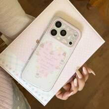 适用于 17 Pro Max / 16 Pro Max / 15 Pro Max / 14 Pro / 13 的扎染爱心动物图案手机壳，时尚简约，女士手机壳 - 粉色 - 查看 10