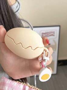 1个可爱蛋形硅胶蓝牙耳机保护套，兼容iPod S 1/2/3/4/Pro 2/复活节礼物耳机套 - 彩色 - 查看 5