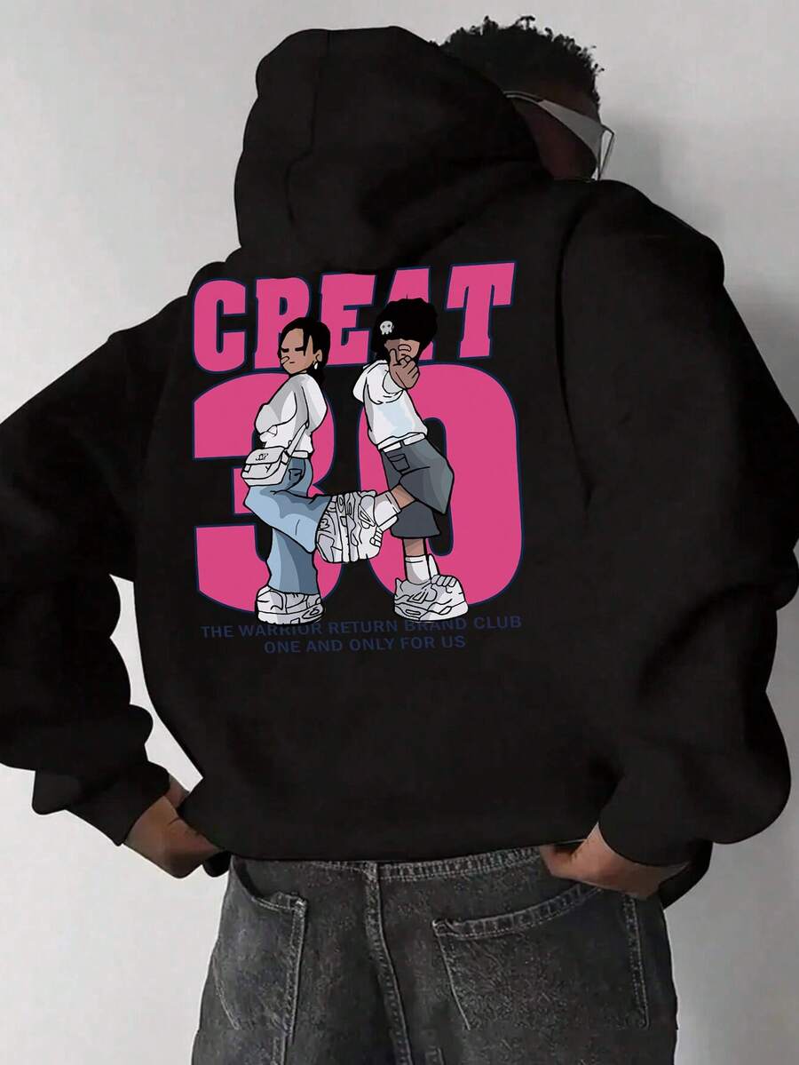 男士運動衫 - 黑色 - 查看 1