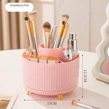 Giá đựng cọ trang điểm xoay 360°, hộp đựng đồ trang điểm dung tích lớn dùng để đựng bông trang điểm, bút chì, son môi, mỹ phẩm và trang sức, hộp đựng đồ dùng cá nhân di động, dùng trong phòng tắm, bàn làm việc, hộp đựng văn phòng phẩm hoặc hộp đựng đồ du lịch. - Nhiều màu - Xem 12