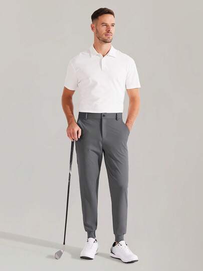 MASKERT Pantalones casuales para hombres, pantalones de golf, pantalones deportivos, pantalones de senderismo, pantalones de correr, pantalones de entrenamiento fitness, transpirables y cómodos