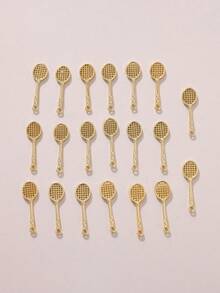 1件/3件装DIY手工羽毛羽毛球拍吊坠饰品，个性化时尚首饰制作半成品配件，可制作成耳环和项链 - DIY羽毛球拍配件 - 查看 3