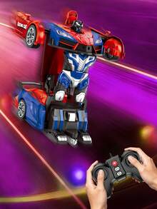 1pc Transformable Remote Control Spider Car Toy With LED Lights, 360° Rotation, Cool Design, Plastic ABS, Manual Operation, 2.4GHz Transformable LED Headlight RC Car - Sports Car, One-Key Transformation, Suitable For 6-7-8, 9-10-11, 12+ Years Old, Ideal Birthday Gift For Boys And Girls, RC Toy | Futuristic Car Design | Durable Plastic Body, RC Car Perfect For Racing And Battle, Christmas, Birthday, Halloween Gift - Multicolor - View 4