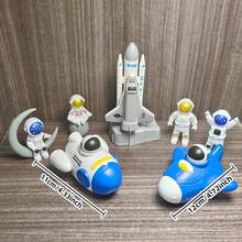 Rocket Spaceship Toy That Can Take Off, Press To Launch Rocket Spaceship Toy Car, Astronaut Figurine, Ideal Gift For Birthday Party - White - View 11
