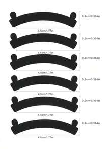 12片装可重复使用睫毛夹垫，柔软硅胶睫毛夹，睫毛卷翘工具 - 彩色 - 查看 4