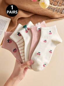 1/5/10 Pairs Women Short Socks, Soft & Skin-Friendly, Non-Slip & Non-Abrasive, Versatile Daily Wear - Multicolor - View 11
