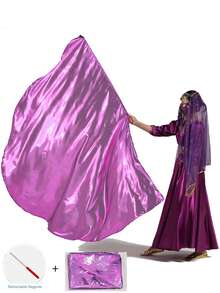 1 pieza Bandera de adoración para danza de alabanza con asta retráctil, bandera de alas de ángel en forma de semicírculo, adecuada para danza en la iglesia, 1 bandera + 1 asta retráctil - Multicolor - Ver 20