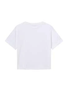 Disney Women's Cotton Crew Neck Cropped T-Shirt, Lilo & Stitch Cartoon Print, Y2K Midriff Top, Sweet & Edgy Style For Summer Parties - trắng - Xem 2
