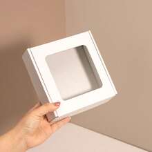 12 hộp giấy cửa sổ màu trắng, hộp đóng gói chuyển phát nhanh cửa sổ trong suốt, hộp quà tặng, hộp giấy carton sóng, hộp vận chuyển, hộp thư - 12 cái - Xem 22