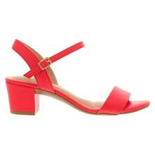 Women's Beira Rio Sandal With Low Block Heel, Casual Comfort - Red - View 1