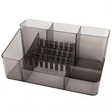 1pc Nail Drill Stand & 28 Holes Transparent Nail Drill Bits Plastic Holder, Suitable For Desktop Storage, Skincare Products, Small Tools, Professional Nail Art Tools Organizer And Storage Box (ABS),For Holiday Beach, Bathroom Collection, Bedroom Collection, Large Capacity - Multicolor - View 19