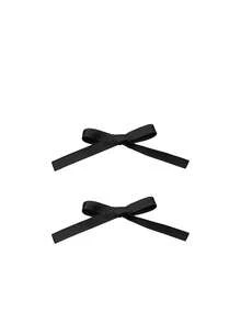 4pcs Fashionable Bow Hair Clips For Women, Suitable For Any Occasion Cute Claw Clips Hair Claws Hair Barrettes, School Stuff, Elegant, College, Winter Outfit For Women, Bows, Hair Accessories, Head Accessories, Hairpin - Black - View 8