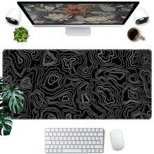 1pc Large Black & White Artistic Style Mouse Pad, Esports Gaming Mouse Pad, Layered Liquid Mouse Pad, Large Desk Mat For Computer Keyboard - Multicolor - View 10
