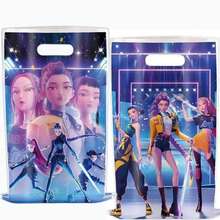 10个装韩流派对礼品袋 - 韩流派对糖果礼品袋、韩流派对珍珠膜礼品袋、可爱耐用的生日派对庆祝礼品袋（韩流粉丝适用），款式随机 - 彩色 - 查看 4