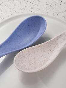 4件套小麦秸秆儿童及成人小勺，创意可爱防滑防烫餐具 - 彩色 - 查看 8