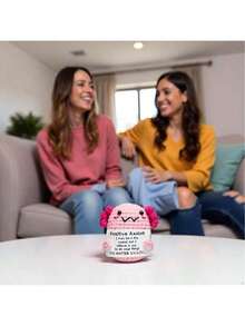 1件 积极迷你 - 嘴巴蝾螈吊坠伙伴 - 钩针玩偶，积极钩针动物礼物，毛绒玩具，缓解焦虑和压力。 - 彩色 - 查看 5