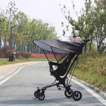 1pc Universal Full Coverage Baby Stroller Sunshade, UV Protection Canopy, Rainproof, Mosquito Net - Multicolor - View 4