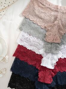 6pcs/Pack Women's Sexy Lace Panties - Multicolor - View 5