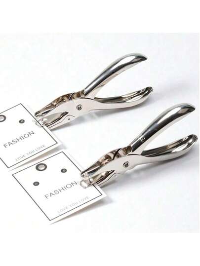 آلة ثقب معدنية بفتحة واحدة دائرية يدوية، مناسبة للملابس والتذاكر والأعمال اليدوية والألبومات الصور ولوازم المدرسة والعودة إلى المدرسة