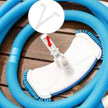 6pcs Swimming Pool Brush, Filter Net, Vacuum Cleaner, Mini Jet Vacuum, Telescopic Rod, Butterfly-Shaped Pool Clip Accessories - White - View 3