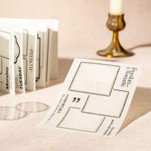 Tomato-jam Girl 1本18张基础边框主题PET和和纸贴纸书，个性化剪贴簿美学计划本创意DIY拼贴卡片材料艺术日记手工制作手账学习用品 - 1 Set - 查看 8