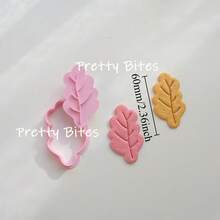 Cute Leaves Cookie Cutters For Baking Cookie Mould Press Leaves Cookie Mould Kitchen Tools Plastic Cookie Stamps - Pink - View 10