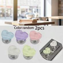 Botón de descarga de inodoro en forma de corazón y de colores, botón auxiliar de descarga creativo para el tanque del baño - A - Ver 11