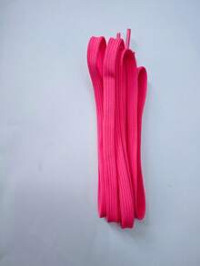 1 cặp dây giày đế bằng polyester dệt sáng màu, màu hồng huỳnh quang, đa năng và thời trang, phù hợp với giày vải, giày thường ngày, giày thể thao, giày đi bộ đường dài, giày đế thô và giày leo núi, giày thể thao nam nữ - Màu Hồng Tươi - Xem 6