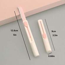 Retractable Portable Eyebrow Trimmer, Precision Sharp Grooming Tool - Multicolor - View 3