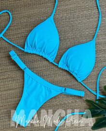 Polyamide Bikini With Lined Cups - S, M, L, XL - Baby Blue - View 5