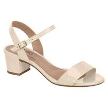 Women's Beira Rio Sandal With Low Block Heel, Casual Comfort - Krim Pernis - View 1