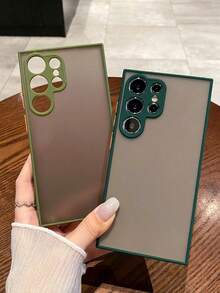 Anti-Scratch And Shockproof Matte Transparent Full Camera Protection Slim Phone Case, Compatible With IPhone 16/15/14/13 Pro Max, X XR, S25/S24/S23 Ultra Plus, - Black - View 7