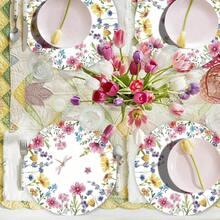 12/24 Pieces, 33 Cm Placemats, Disposable Dragonfly And Wildflower Pattern Placemats, Suitable For Christmas, Restaurants, Birthdays, Parties, Banquets, Cafes, Graduation Parties. - View 6