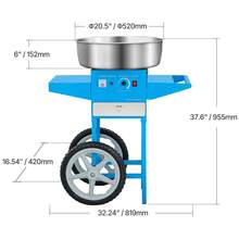 Macchina per zucchero filato - Mit Wagen, Blau - Visualizzare 10