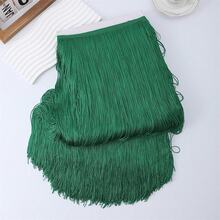 1码（100厘米）涤纶流苏花边，拉丁舞服装舞台装饰，DIY蕾丝流苏工艺材料 - 多色 - 查看 26