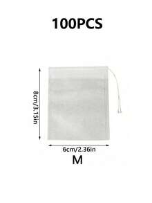100pcs Multi-Functional Thickened Tea Bags, Disposable Multi-Size Drawstring Non-Woven Fabric Filter Bags, Tea Bags, Herbal Medicine Decoction Bags, Soup Ingredient Bags, Seasoning Marinating Bags, Flower Tea Bags, Foot Bath Bags, Spice Bags, Mosquito Repellent Bags - Multicolor - View 14